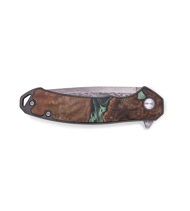 EDC Wood+Resin Pocket Knife - Forrest (Green, 714925)