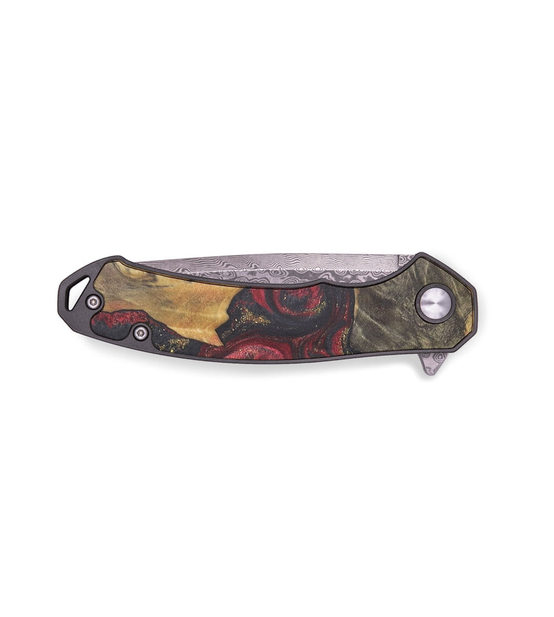 EDC Wood+Resin Pocket Knife - Carlton (Red, 714946)