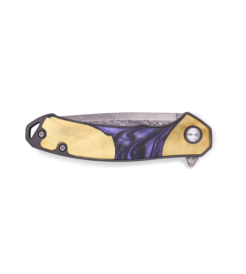 EDC Wood+Resin Pocket Knife - Perla (Purple, 714979)