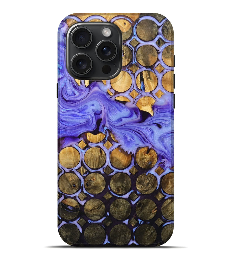 iPhone 16 Pro Max Wood+Resin Live Edge Phone Case - Sullivan (Pattern, 715844)