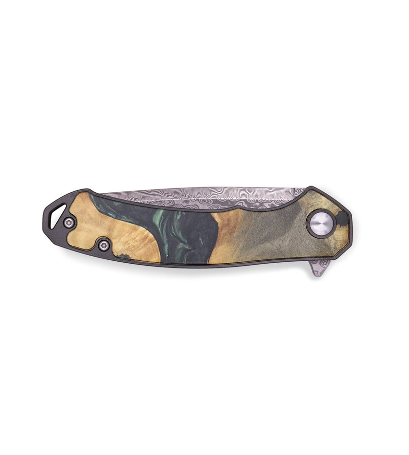 EDC Wood+Resin Pocket Knife - Scott (Green, 715860)