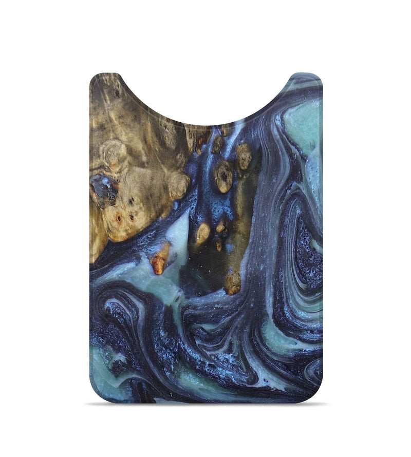 Live Edge Wood+Resin Wallet - Eliza (Blue, 716404)