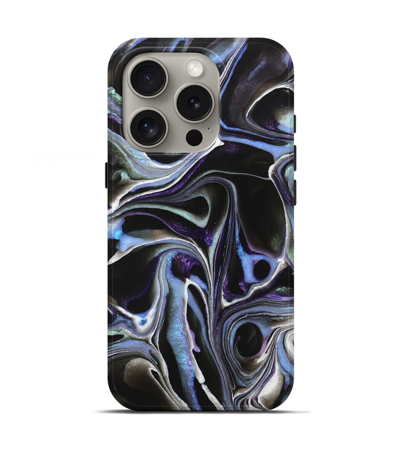 iPhone 16 Pro ResinArt Live Edge Phone Case - Oaklynn (Blue, 717031)