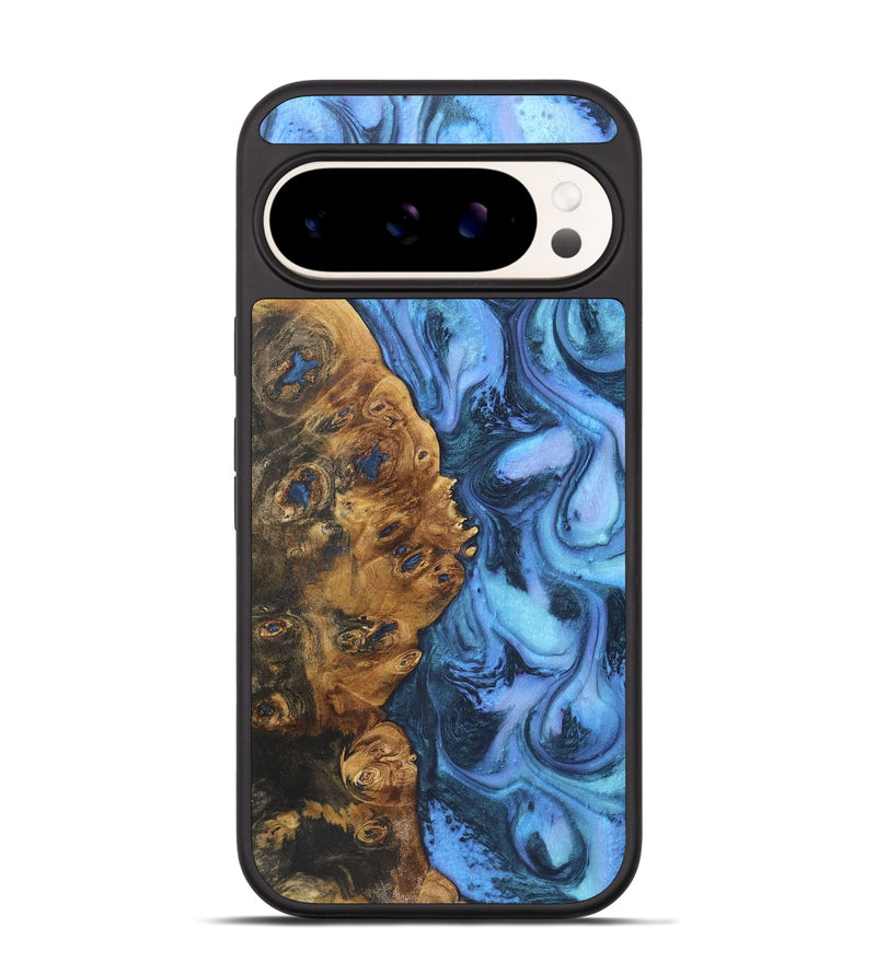 Pixel 9 Wood+Resin Phone Case - Aitana (Blue, 718771)