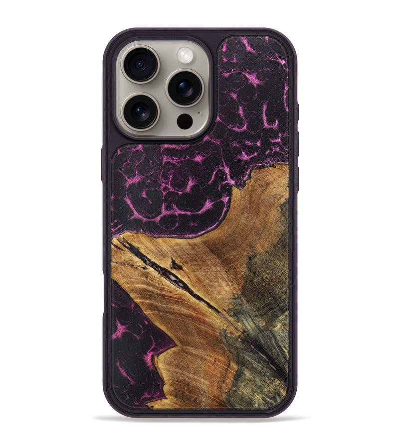 iPhone 16 Pro Max Wood+Resin Phone Case - Delbert (Static, 720680)