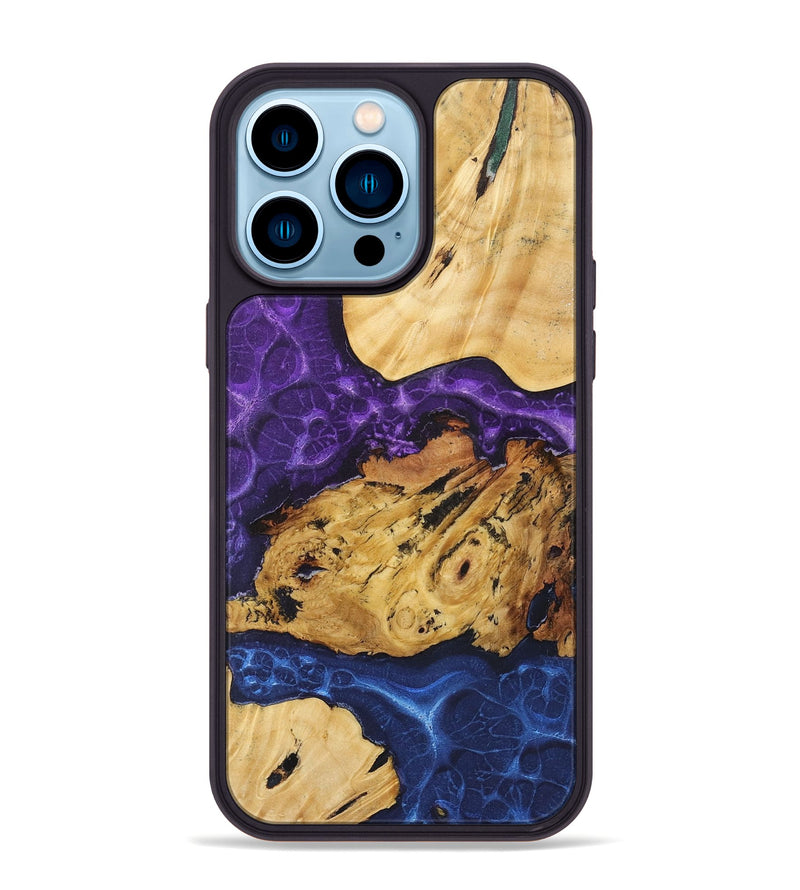 iPhone 14 Pro Max Wood+Resin Phone Case - Kerry (Static, 720685)