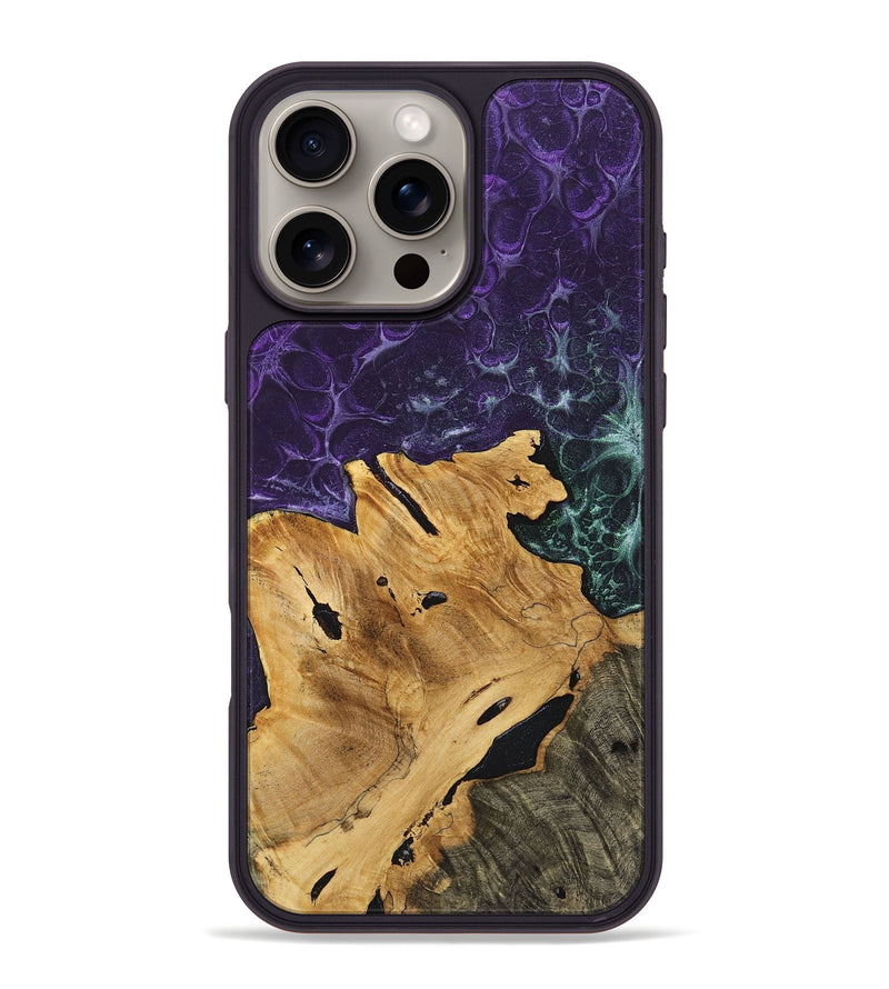iPhone 16 Pro Max Wood+Resin Phone Case - Amora (Static, 720981)