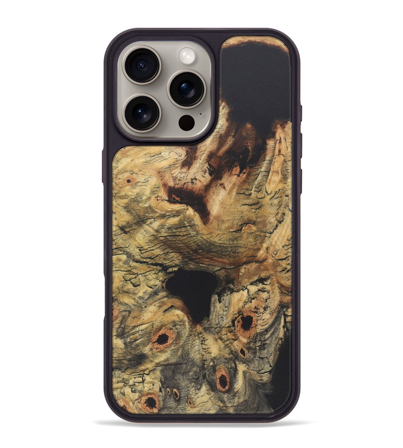 iPhone 16 Pro Max Wood+Resin Phone Case - Sienna (Wood Burl, 722222)