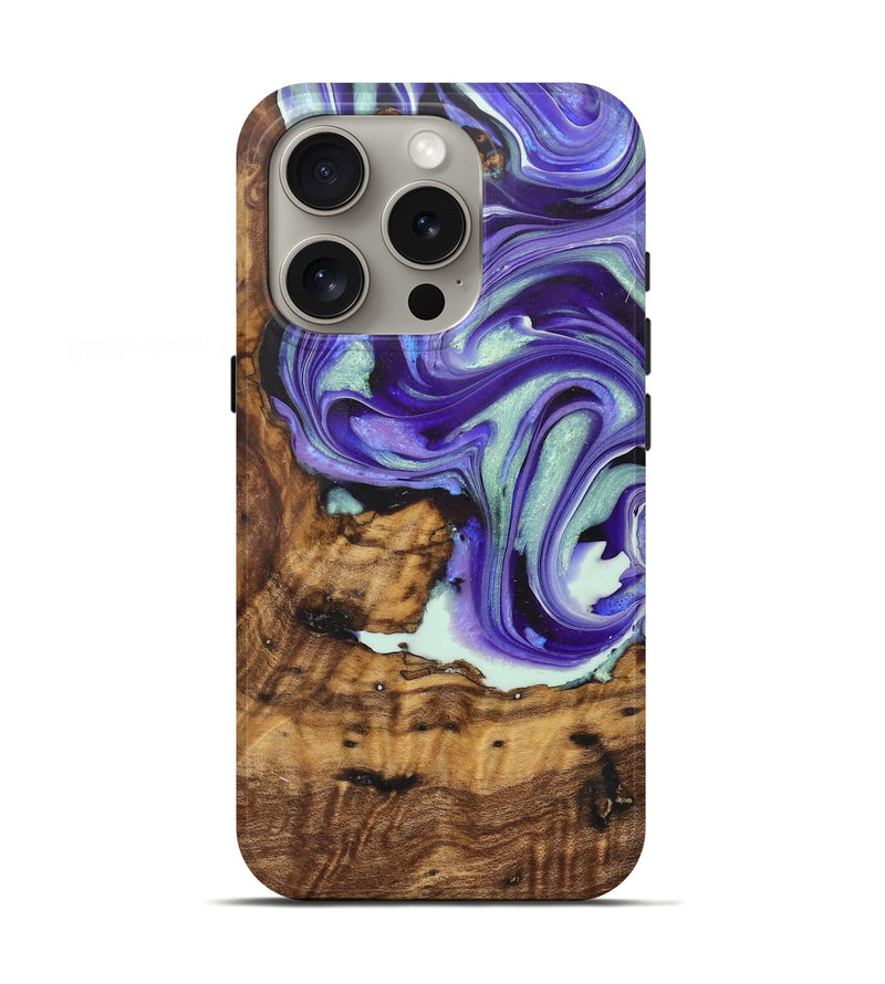 iPhone 16 Pro ResinArt Live Edge Phone Case - Elaine (Purple, 722244)