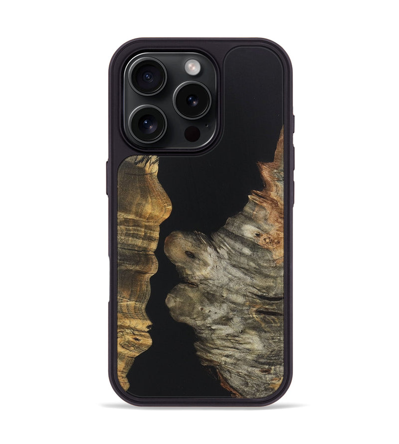iPhone 16 Pro Wood+Resin Phone Case - Drake (Pure Black, 722431)