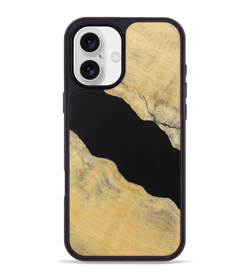 iPhone 16 Plus Wood Phone Case - Patrice (Pure Black, 723318)