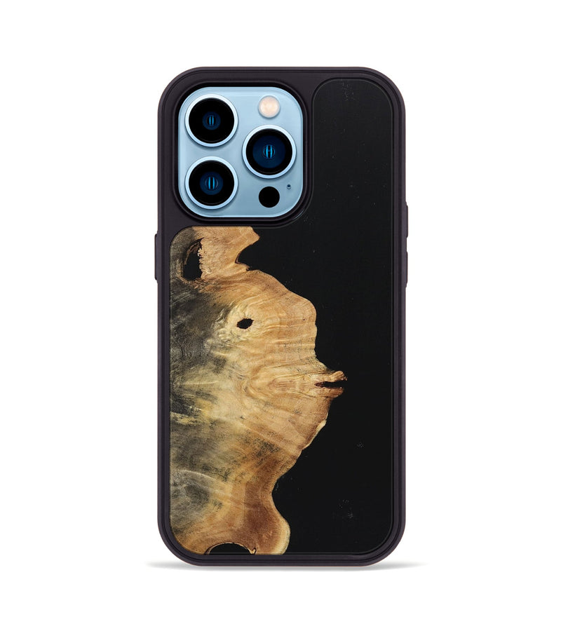 iPhone 14 Pro Wood Phone Case - Sonja (Pure Black, 723347)
