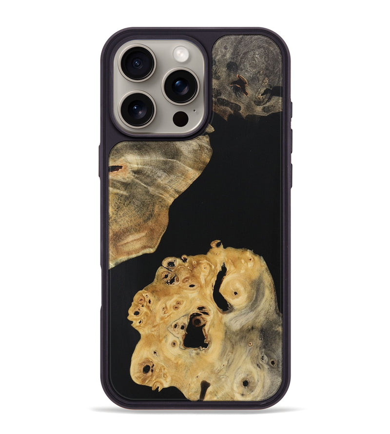 iPhone 16 Pro Max Wood Phone Case - Kay (Pure Black, 723356)