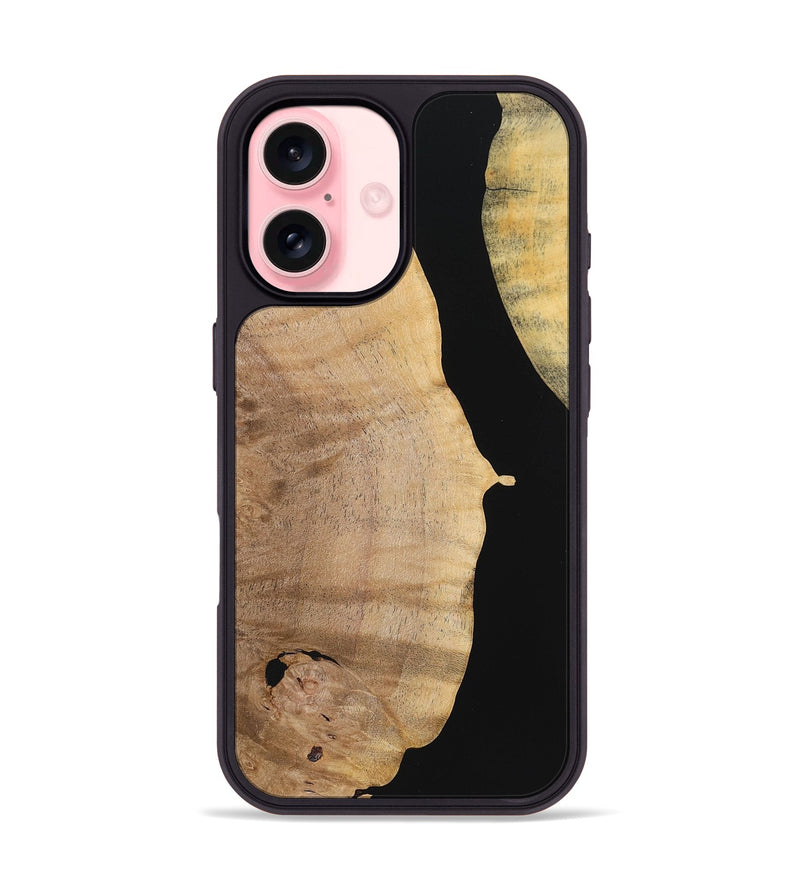 iPhone 16 Wood Phone Case - Bryce (Pure Black, 723925)