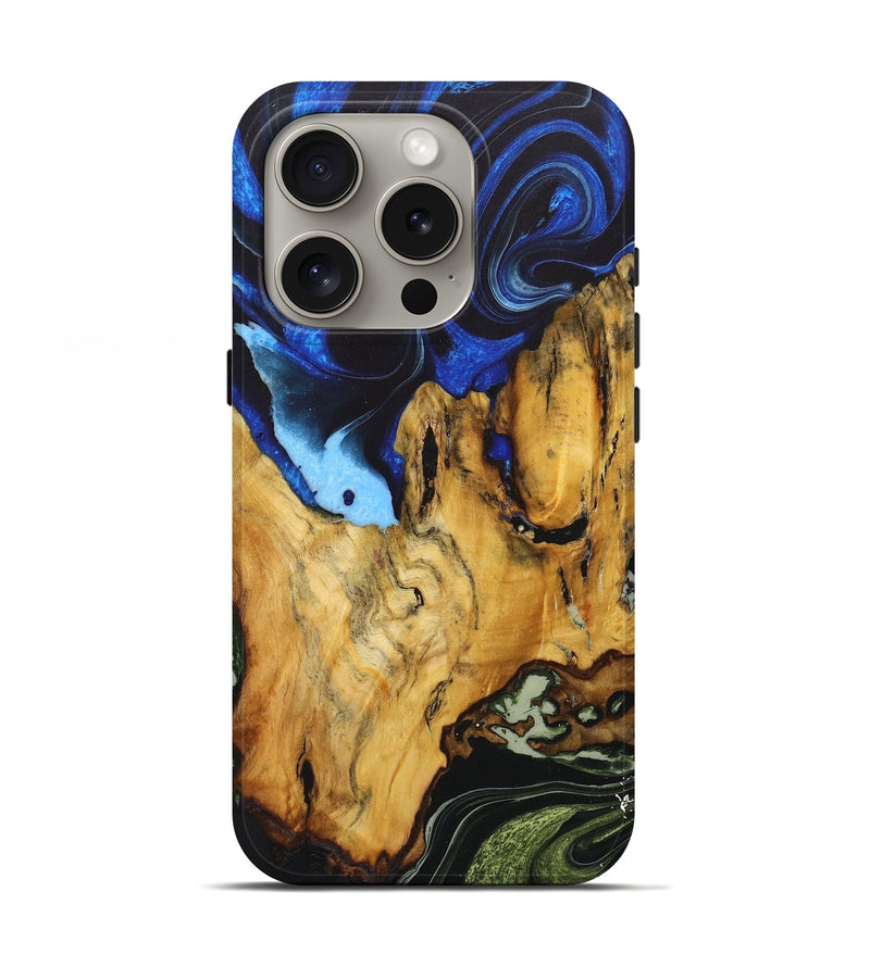 iPhone 16 Pro Wood Live Edge Phone Case - Sergio (Ombre, 724251)