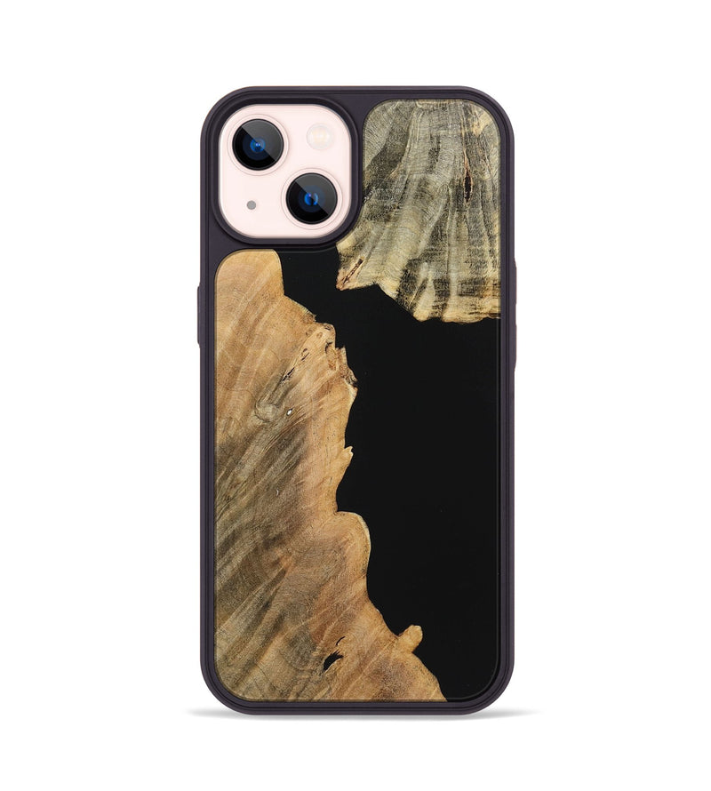 iPhone 14 Wood Phone Case - June (Pure Black, 724403)