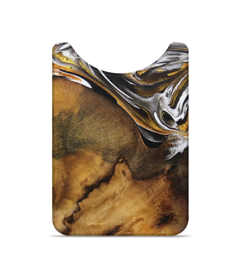 Live Edge Wood Wallet - Cole (Teal & Gold, 724659)