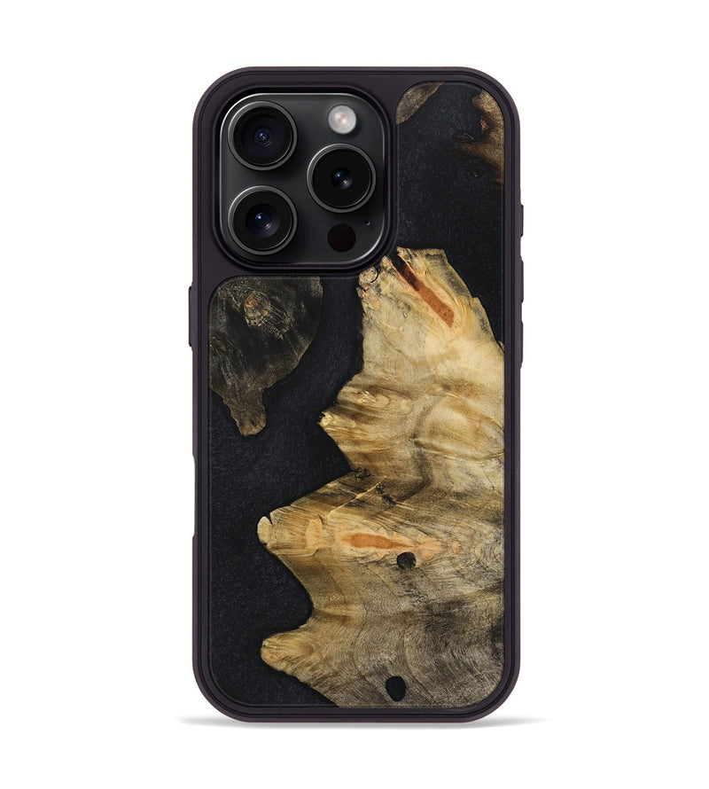iPhone 16 Pro Wood Phone Case - Josiah (Pure Black, 725014)