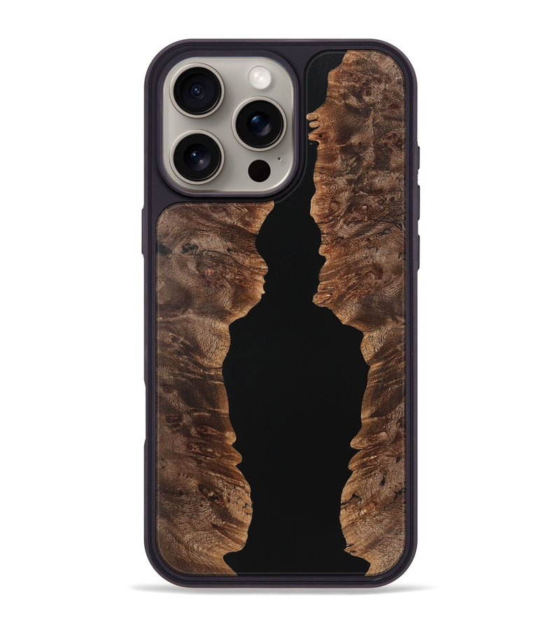 iPhone 16 Pro Max Wood Phone Case - Kristen (Pure Black, 725912)