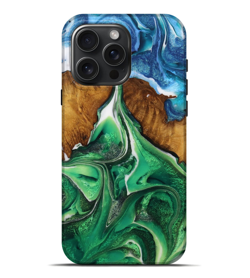 iPhone 16 Pro Max Wood Live Edge Phone Case - Prentice (Ombre, 728160)