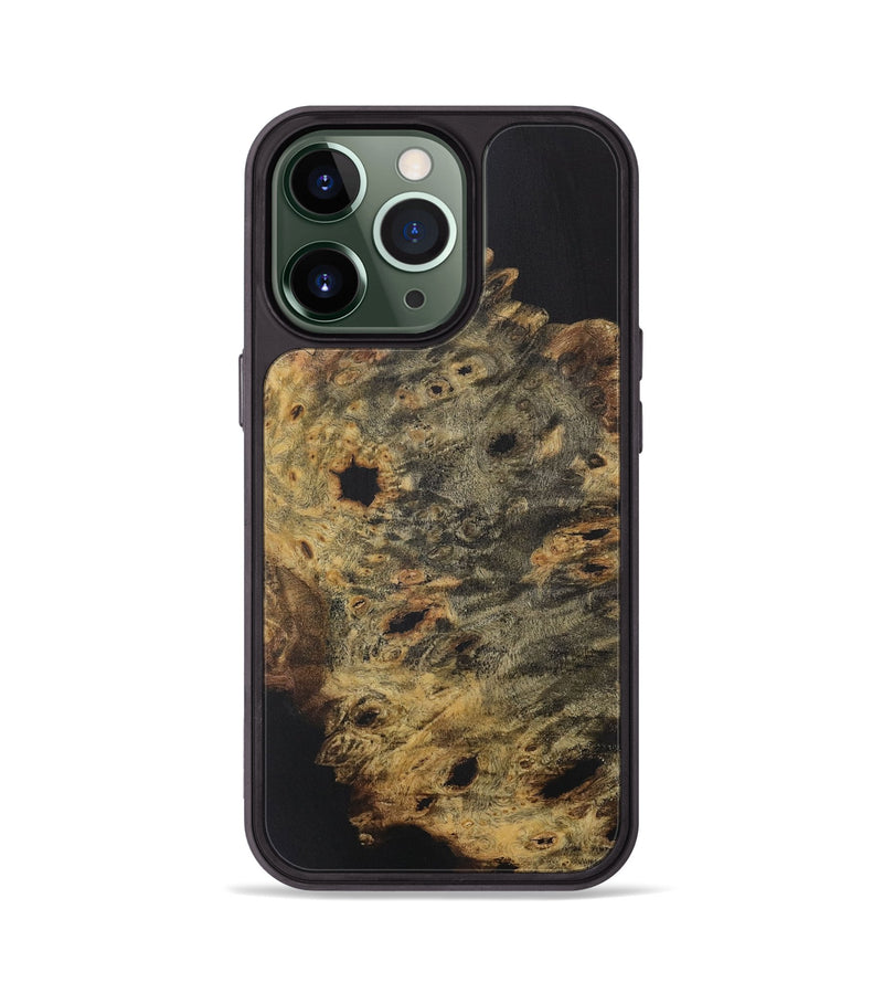 iPhone 13 Pro Wood Phone Case - Sharonda (Pure Black, 728398)