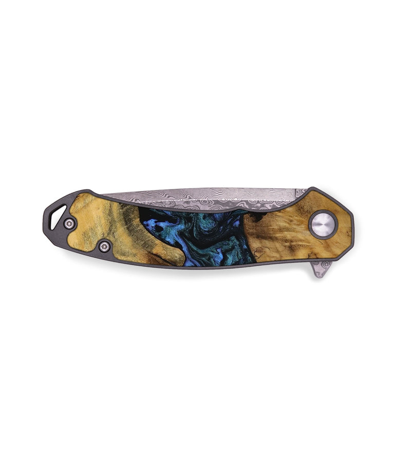EDC Wood Pocket Knife - Dennis (Blue, 728563)