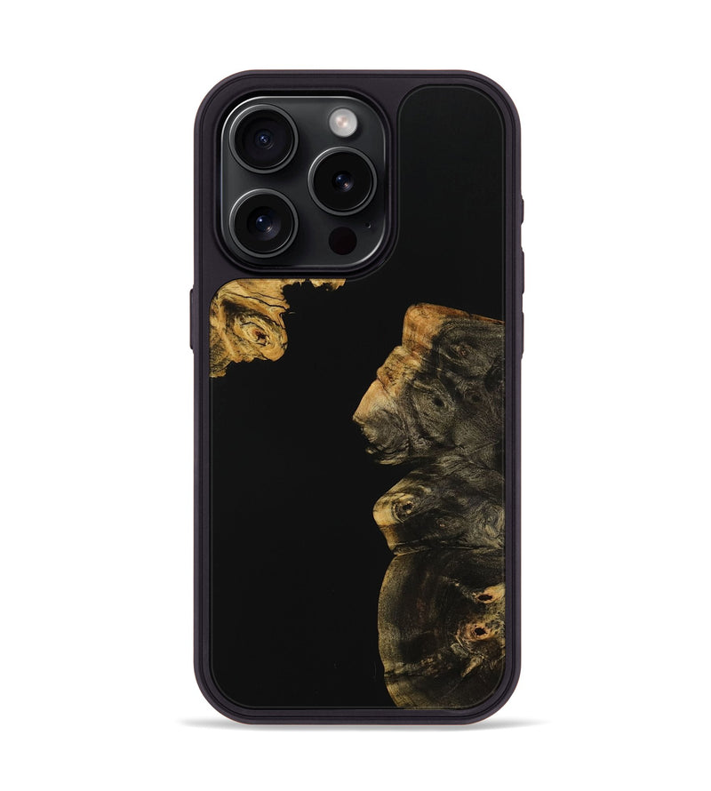 iPhone 15 Pro Wood Phone Case - Juli (Pure Black, 728696)