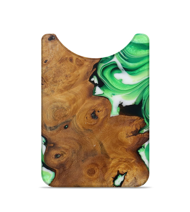 Live Edge Wood Wallet - Ayden (Green, 728707)