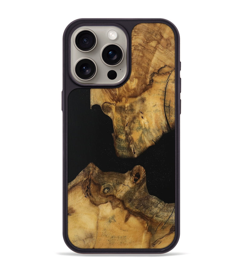 iPhone 15 Pro Max Wood Phone Case - Masood (Pure Black, 728805)