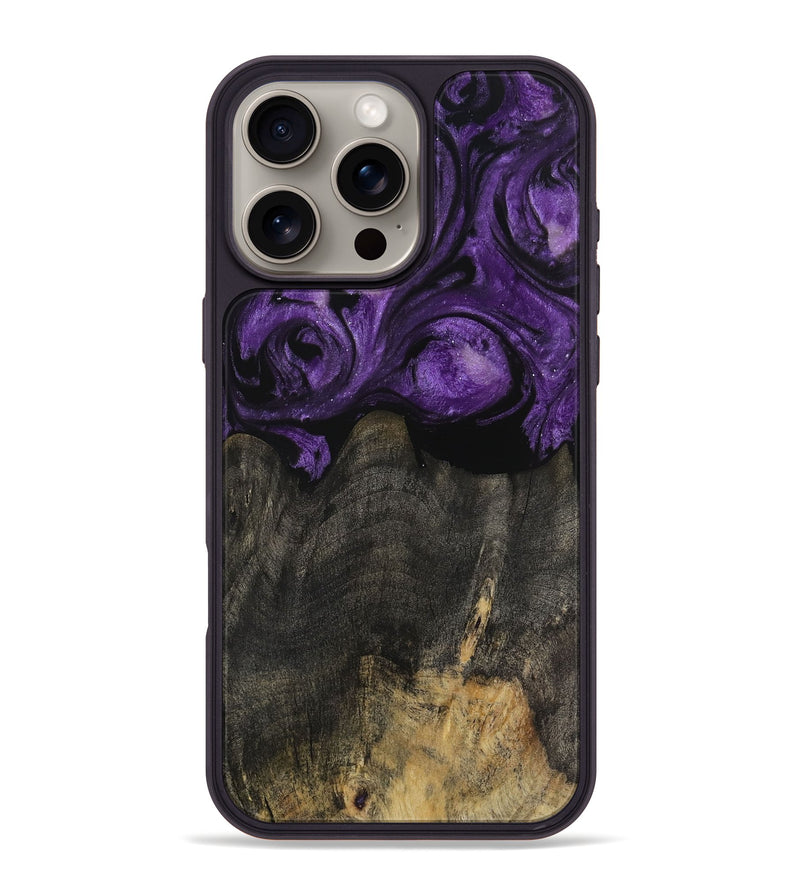 iPhone 16 Pro Max Wood Phone Case - Aileen (Purple, 729068)