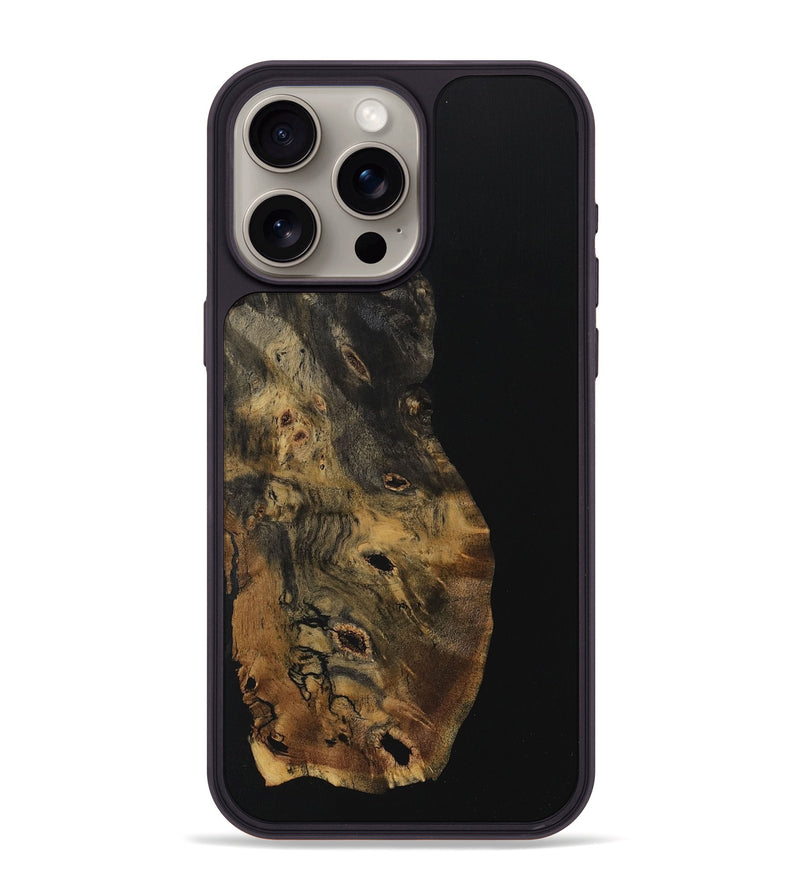 iPhone 15 Pro Max Wood Phone Case - Tana (Pure Black, 729824)