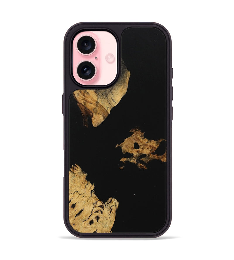 iPhone 16 Wood Phone Case - Daveta (Pure Black, 729898)