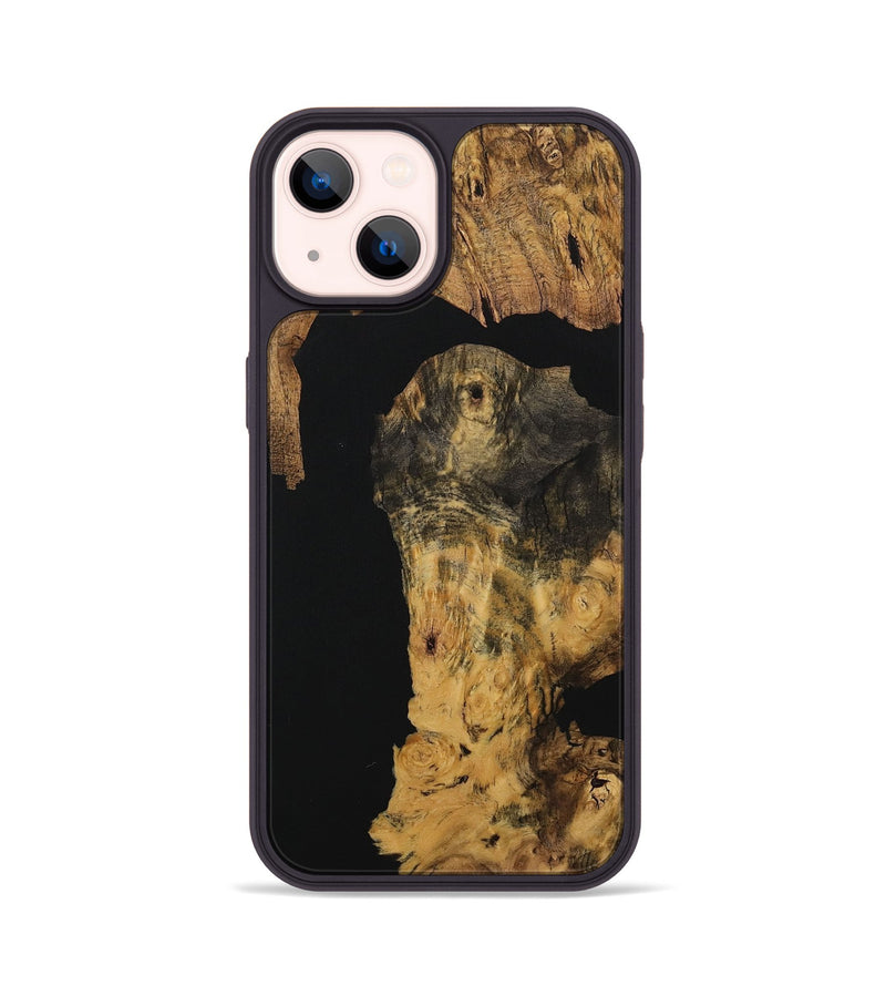 iPhone 14 Wood Phone Case - Janeva (Pure Black, 730301)