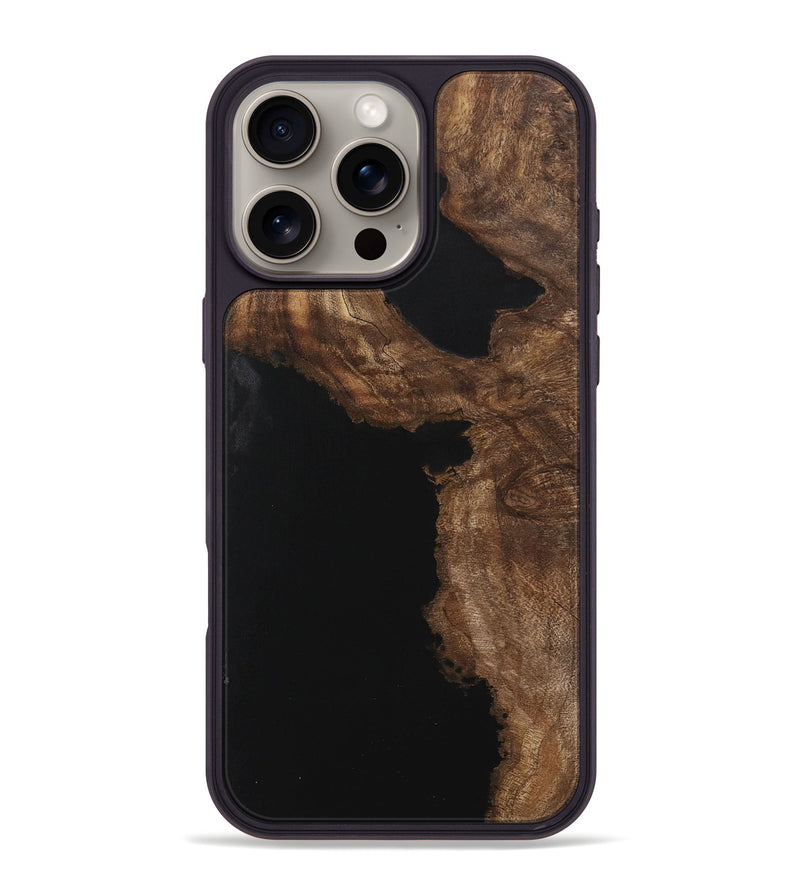 iPhone 16 Pro Max Wood Phone Case - Hilmi (Pure Black, 730467)