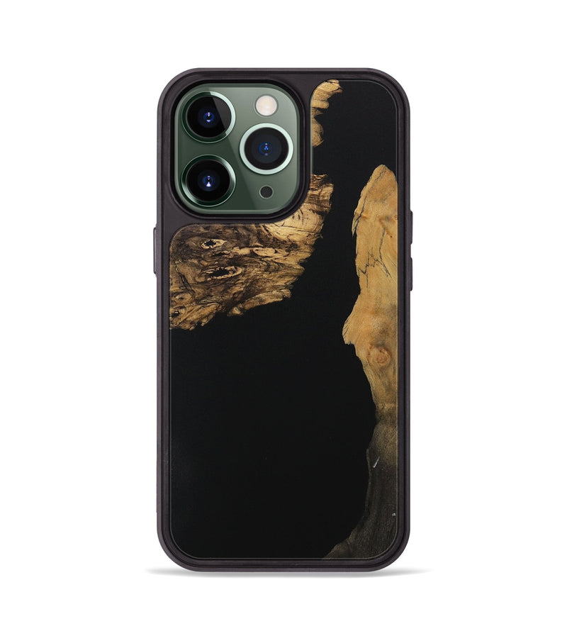 iPhone 13 Pro Wood Phone Case - Mady (Pure Black, 730553)