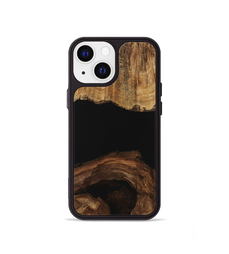 iPhone 13 mini Wood Phone Case - Kaitlyn (Pure Black, 730767)
