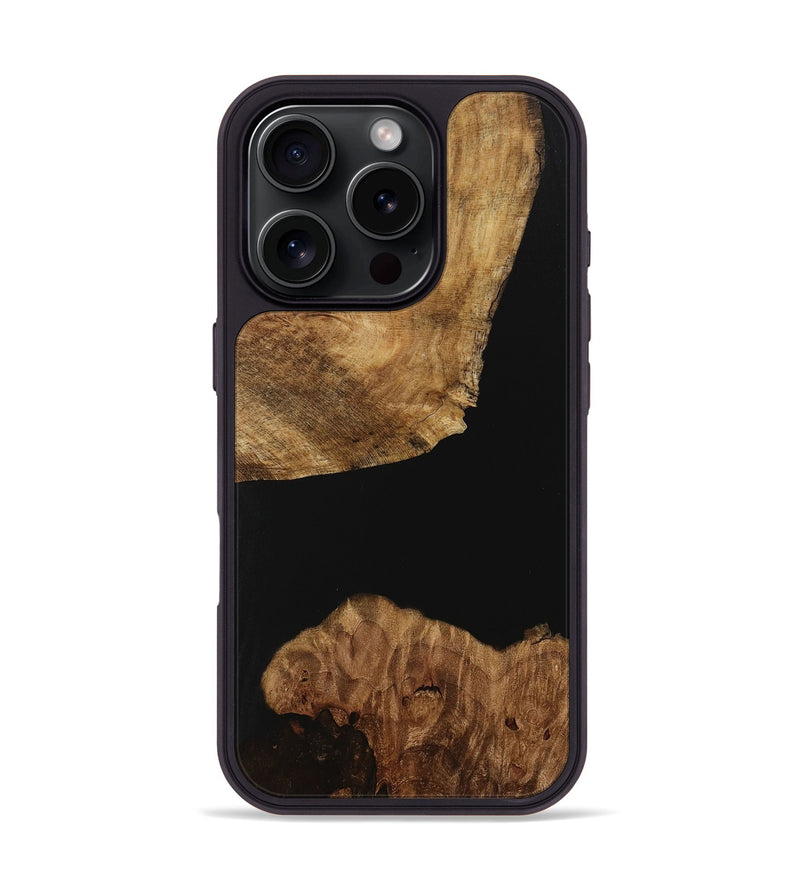 iPhone 16 Pro Wood Phone Case - Jalon (Pure Black, 730821)
