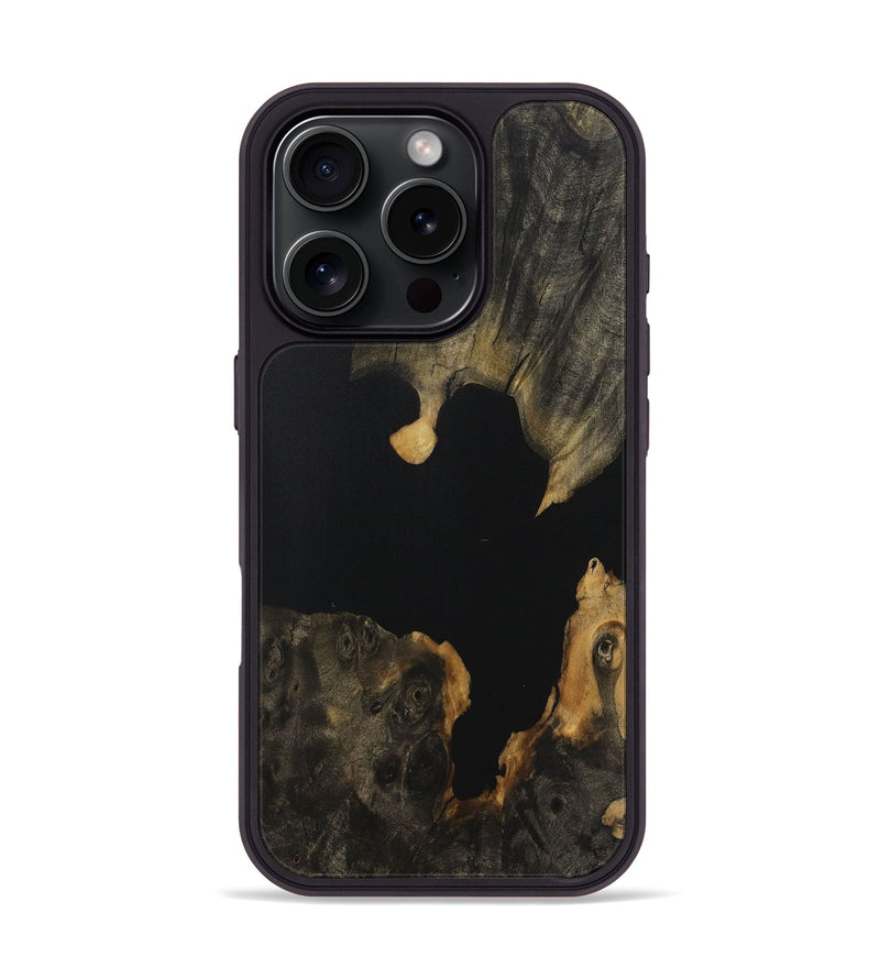 iPhone 16 Pro Wood Phone Case - Cheng (Pure Black, 730971)