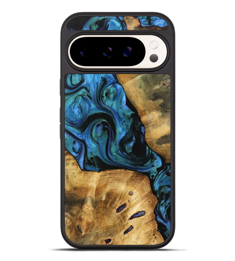 Pixel 9 Pro XL Wood Phone Case - Genga (Blue, 732479)