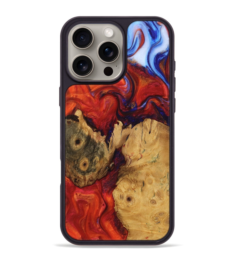iPhone 16 Pro Max Wood Phone Case - Diena (Fire & Ice, 734163)