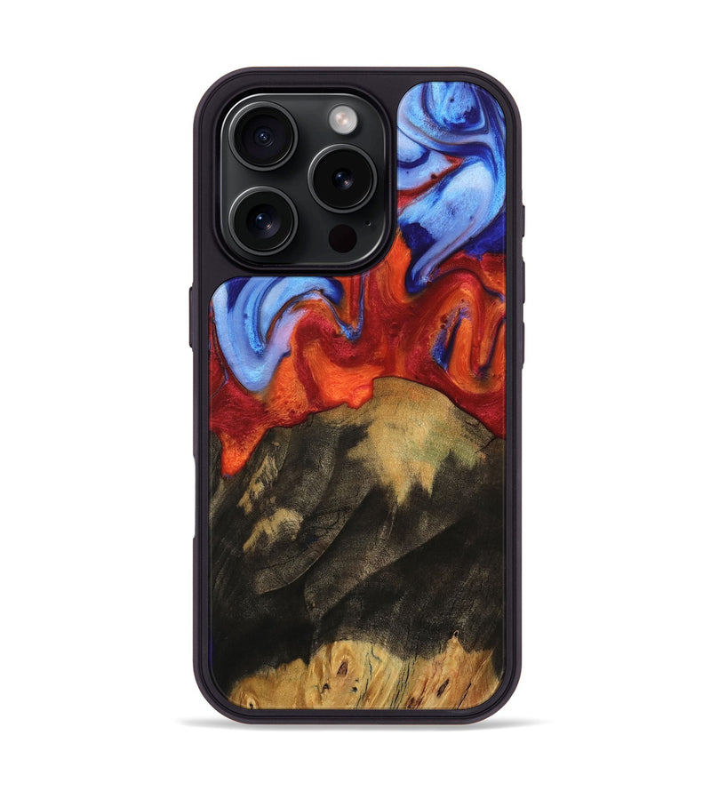 iPhone 16 Pro Wood Phone Case - Bodo (Fire & Ice, 734175)