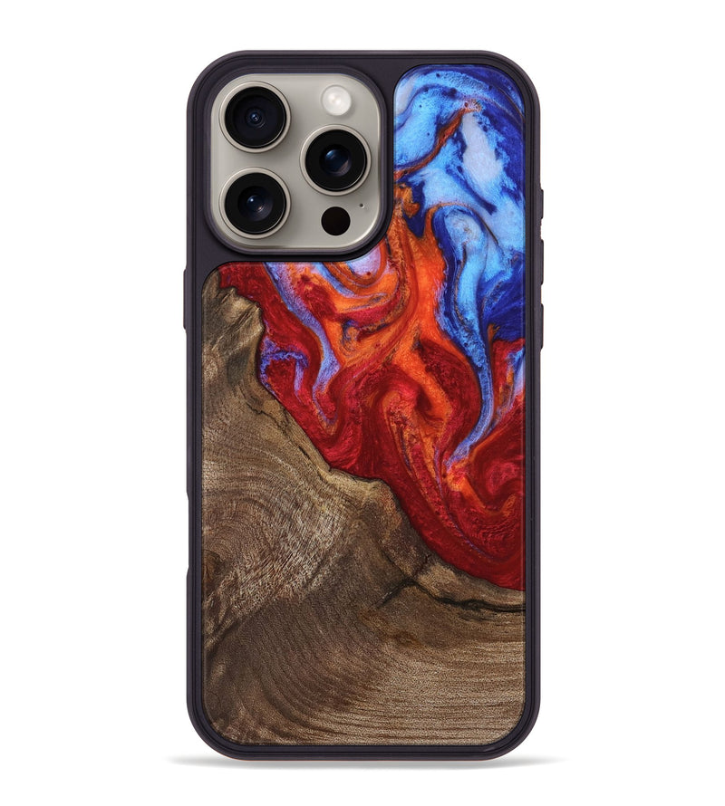 iPhone 16 Pro Max Wood Phone Case - Papaga (Fire & Ice, 734219)