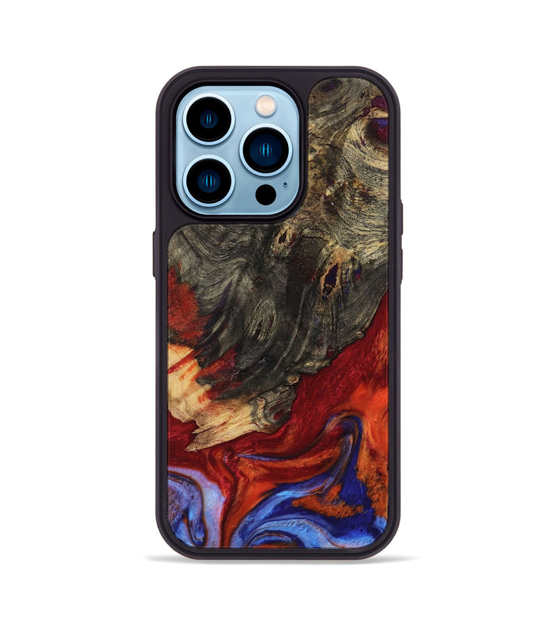 iPhone 14 Pro Wood Phone Case - Deshaun (Fire & Ice, 734252)