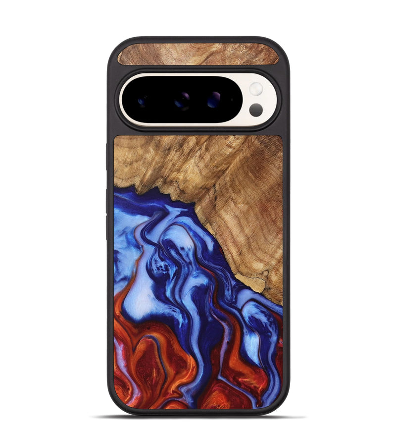 Pixel 9 Pro Wood Phone Case - Usara (Fire & Ice, 734257)