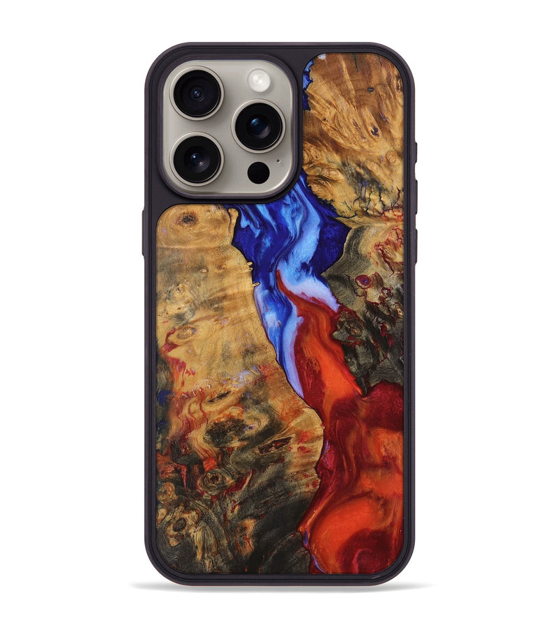 iPhone 15 Pro Max Wood Phone Case - Illya (Fire & Ice, 734329)