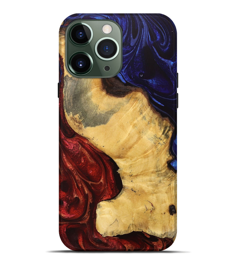 iPhone 13 Pro Max Wood Live Edge Phone Case - Draven (Fire & Ice, 734357)