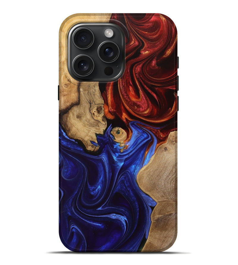 iPhone 16 Pro Max Wood Live Edge Phone Case - Livvie (Fire & Ice, 734361)