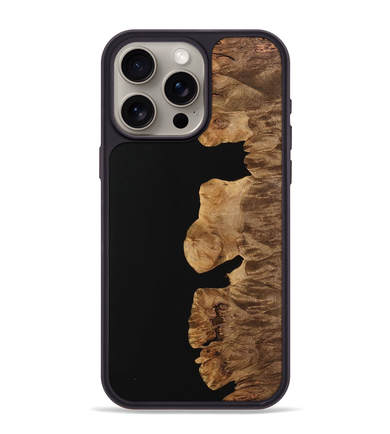 iPhone 15 Pro Max Wood Phone Case - Joshuah (Pure Black, 735117)