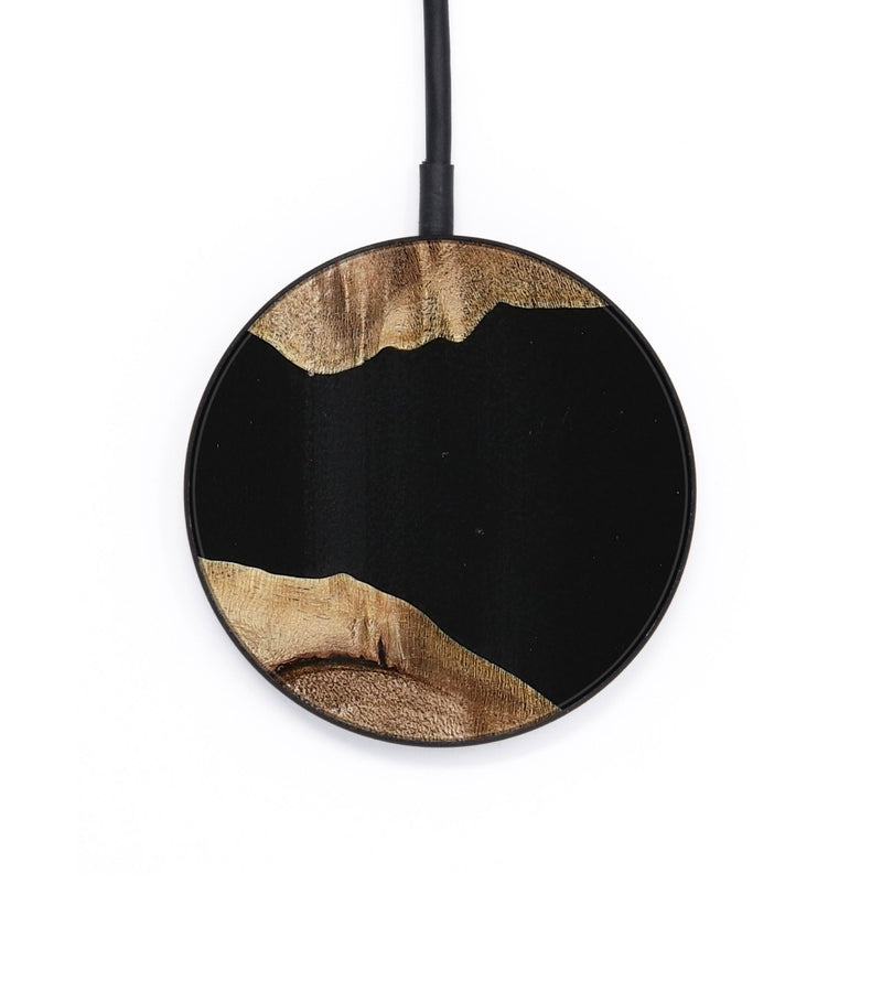 Circle Wood Wireless Charger - Steven (Pure Black, 735177)