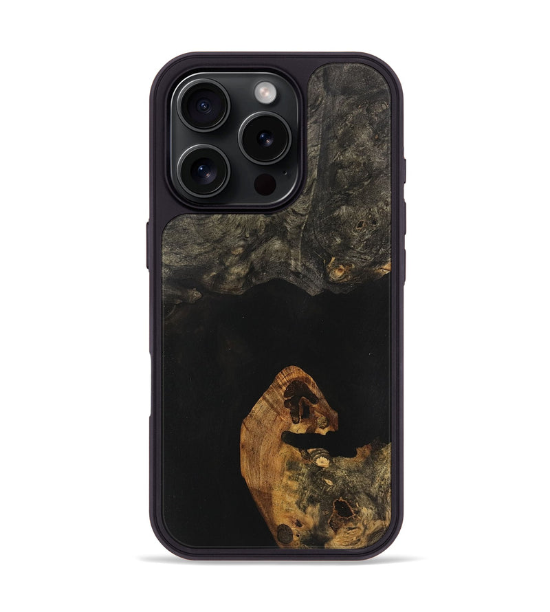 iPhone 16 Pro Wood Phone Case - Floy (Pure Black, 735242)